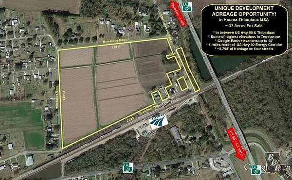38 Acres of Commercial Land for Sale in Schriever, Louisiana