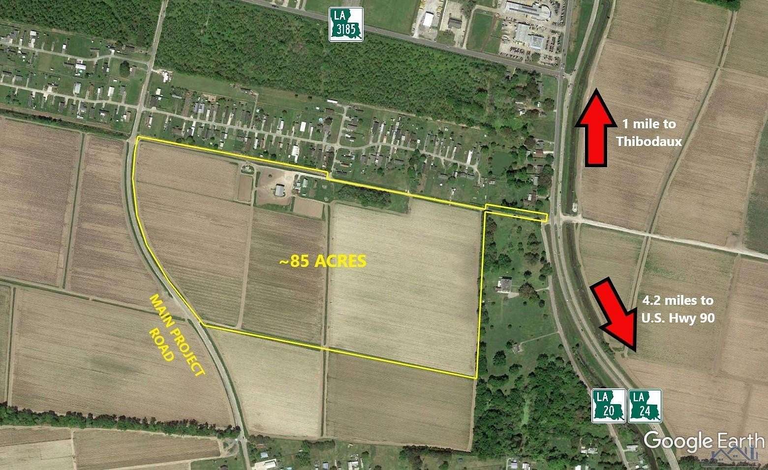 85 Acres of Land for Sale in Schriever, Louisiana