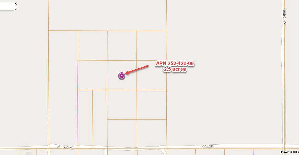 2.5 Acres of Land for Sale in Rosamond, California