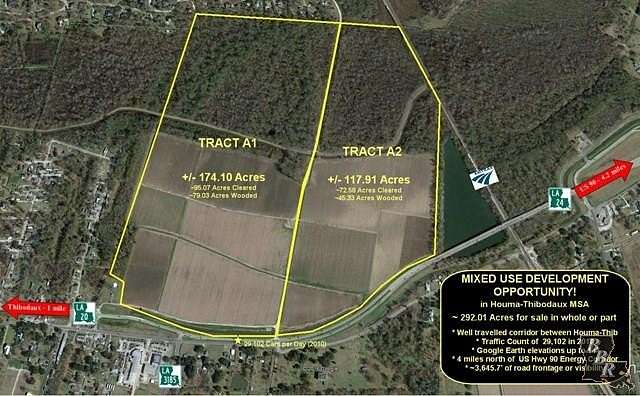 174 Acres of Land for Sale in Thibodaux, Louisiana