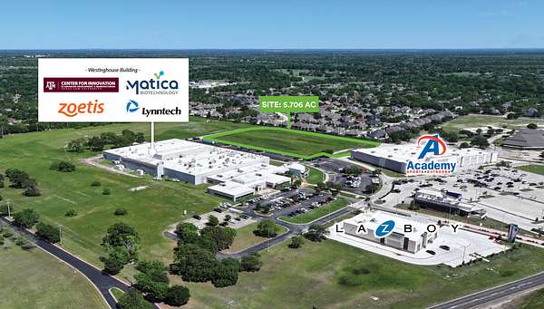 5.7 Acres of Commercial Land for Sale in College Station, Texas