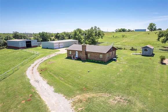 54.54 Acres of Agricultural Land with Home for Sale in Chickasha, Oklahoma