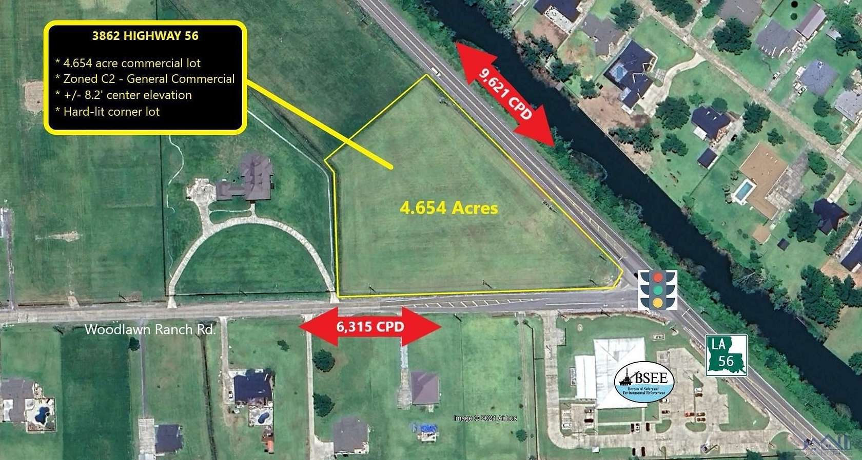 4.65 Acres of Commercial Land for Sale in Houma, Louisiana