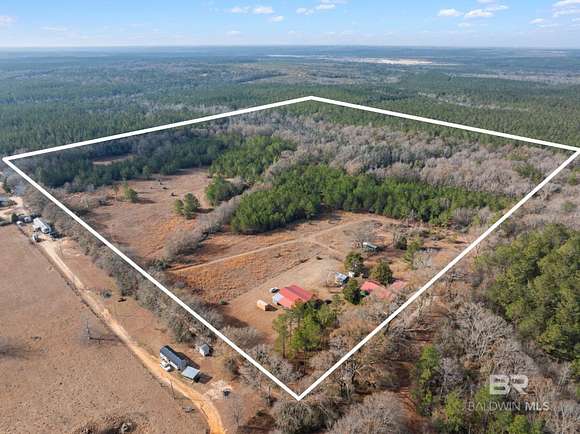 41.5 Acres of Recreational Land with Home for Sale in Brewton, Alabama