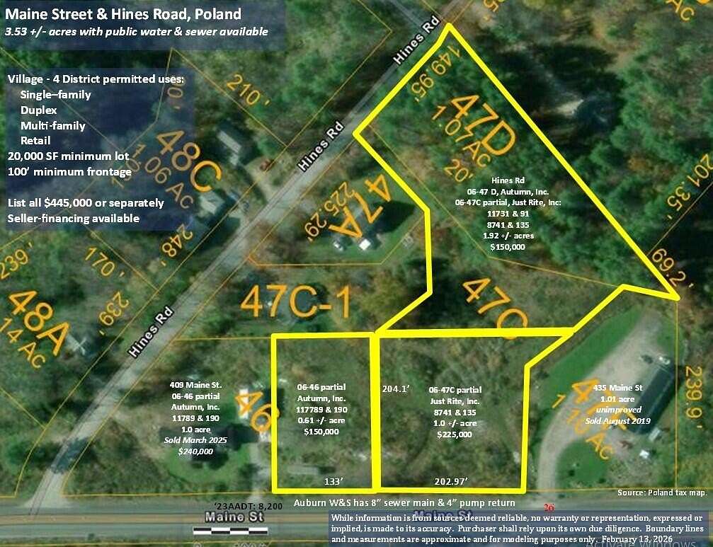 2 Acres of Residential Land for Sale in Poland, Maine