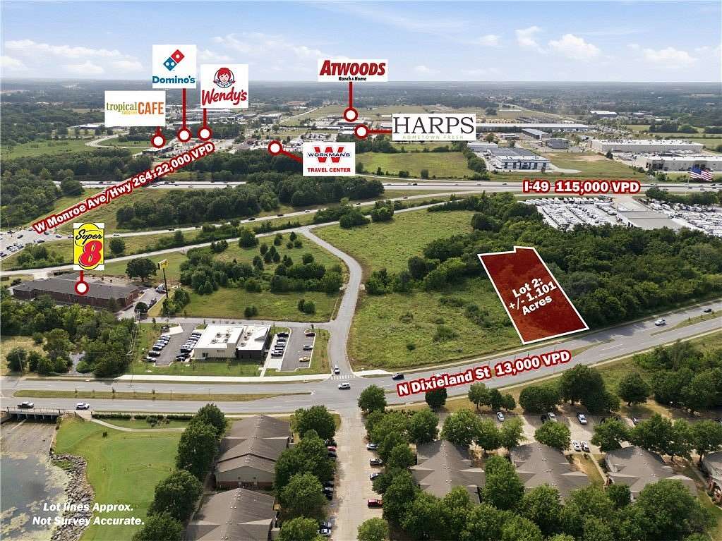 1.1 Acres of Commercial Land for Sale in Lowell, Arkansas