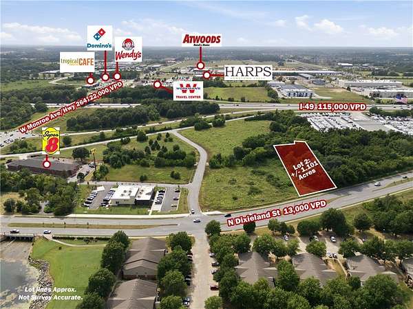 1.1 Acres of Commercial Land for Sale in Lowell, Arkansas