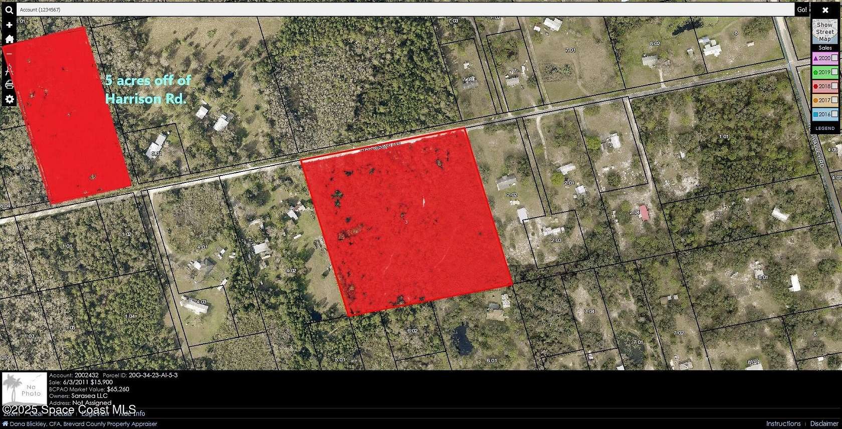 10 Acres of Residential Land for Sale in Mims, Florida
