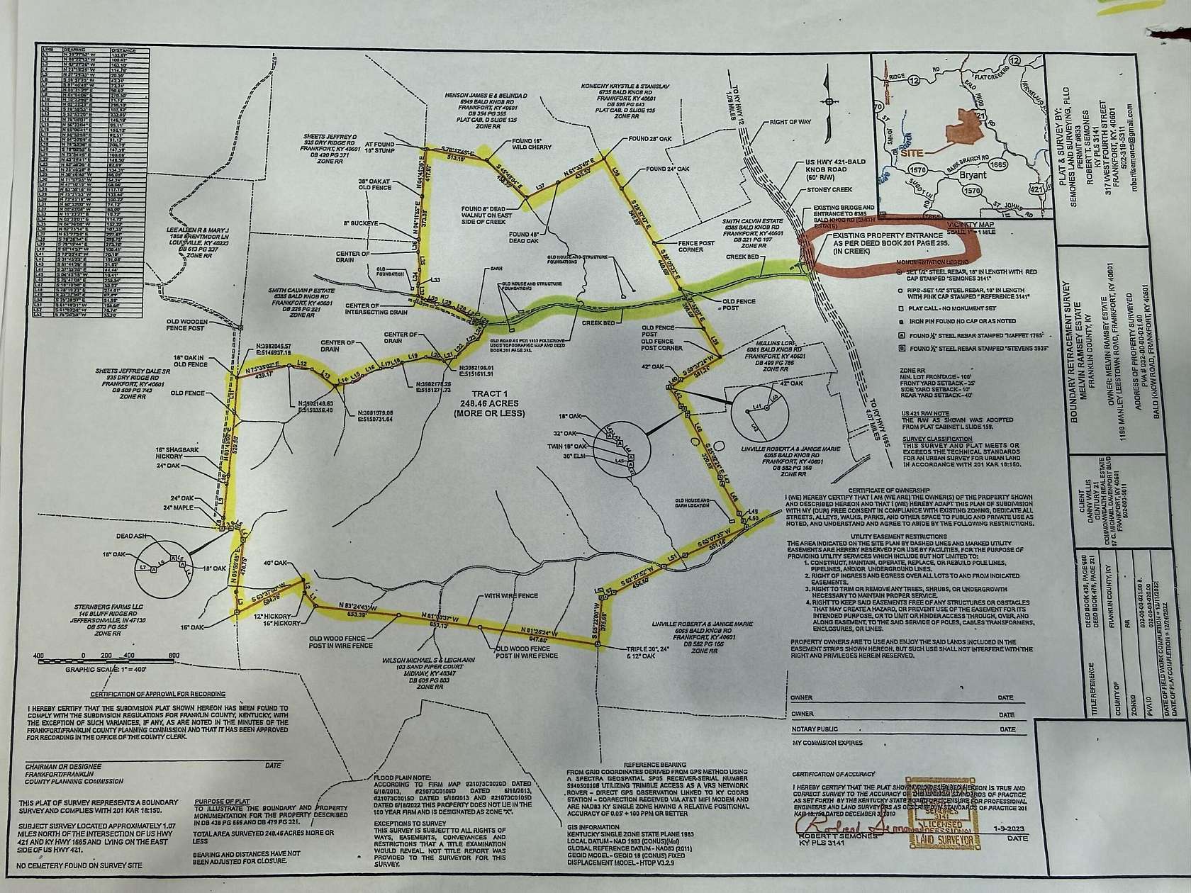 248 Acres of Recreational Land for Sale in Frankfort, Kentucky