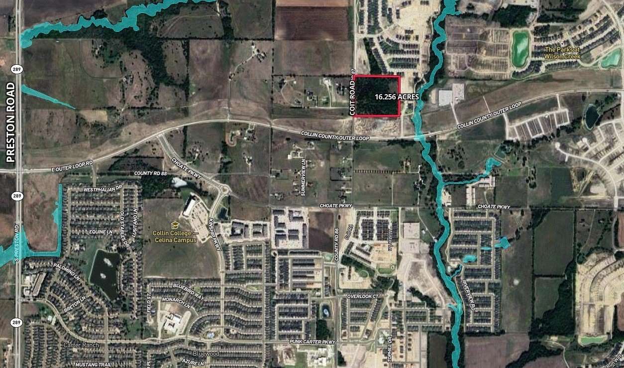 16.3 Acres of Commercial Land for Sale in Celina, Texas