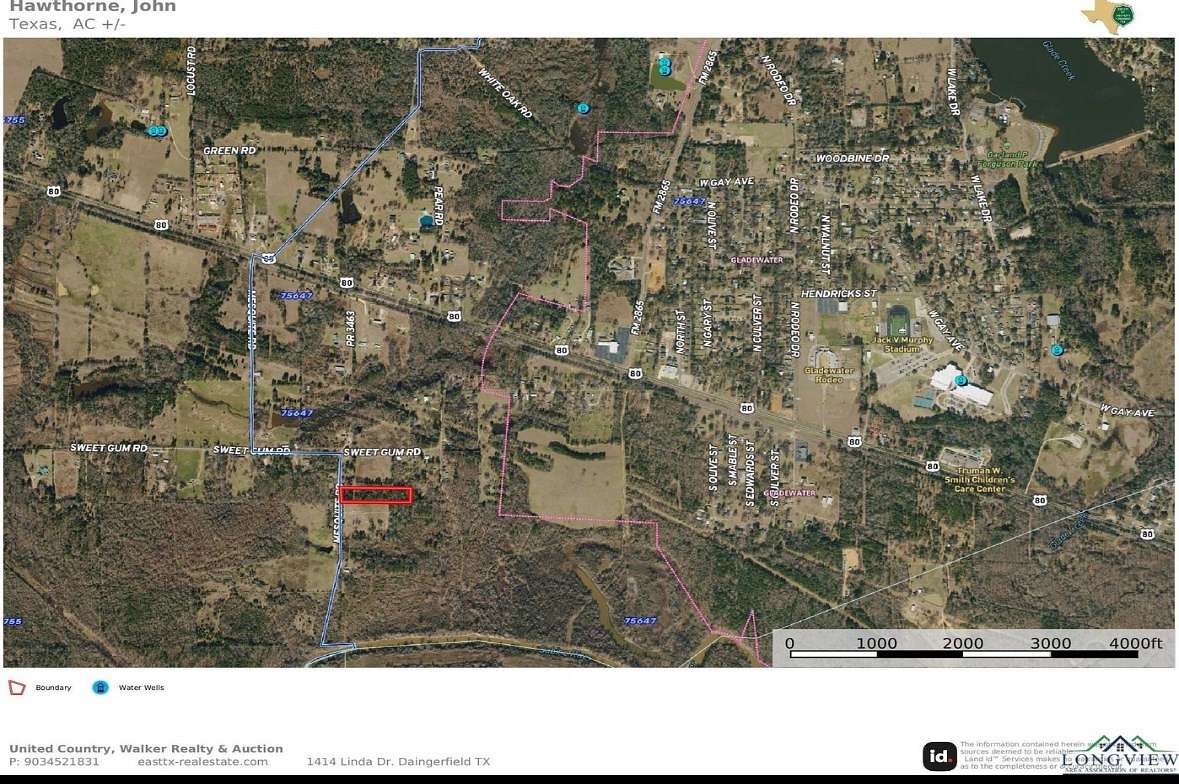 4.45 Acres of Agricultural Land for Sale in Gladewater, Texas