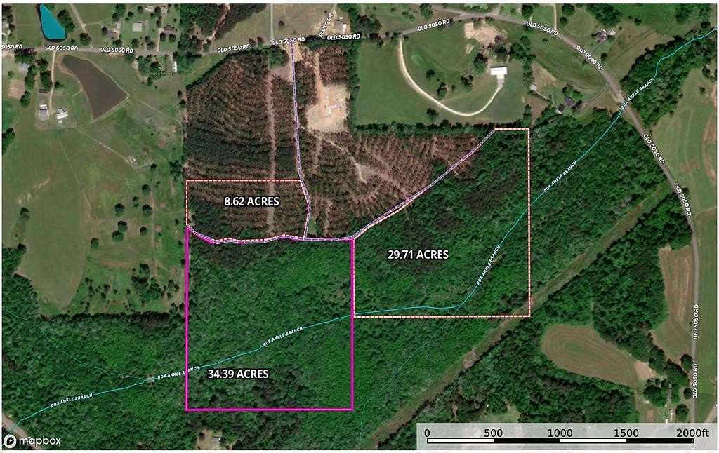34.4 Acres of Recreational Land for Sale in Laurel, Mississippi