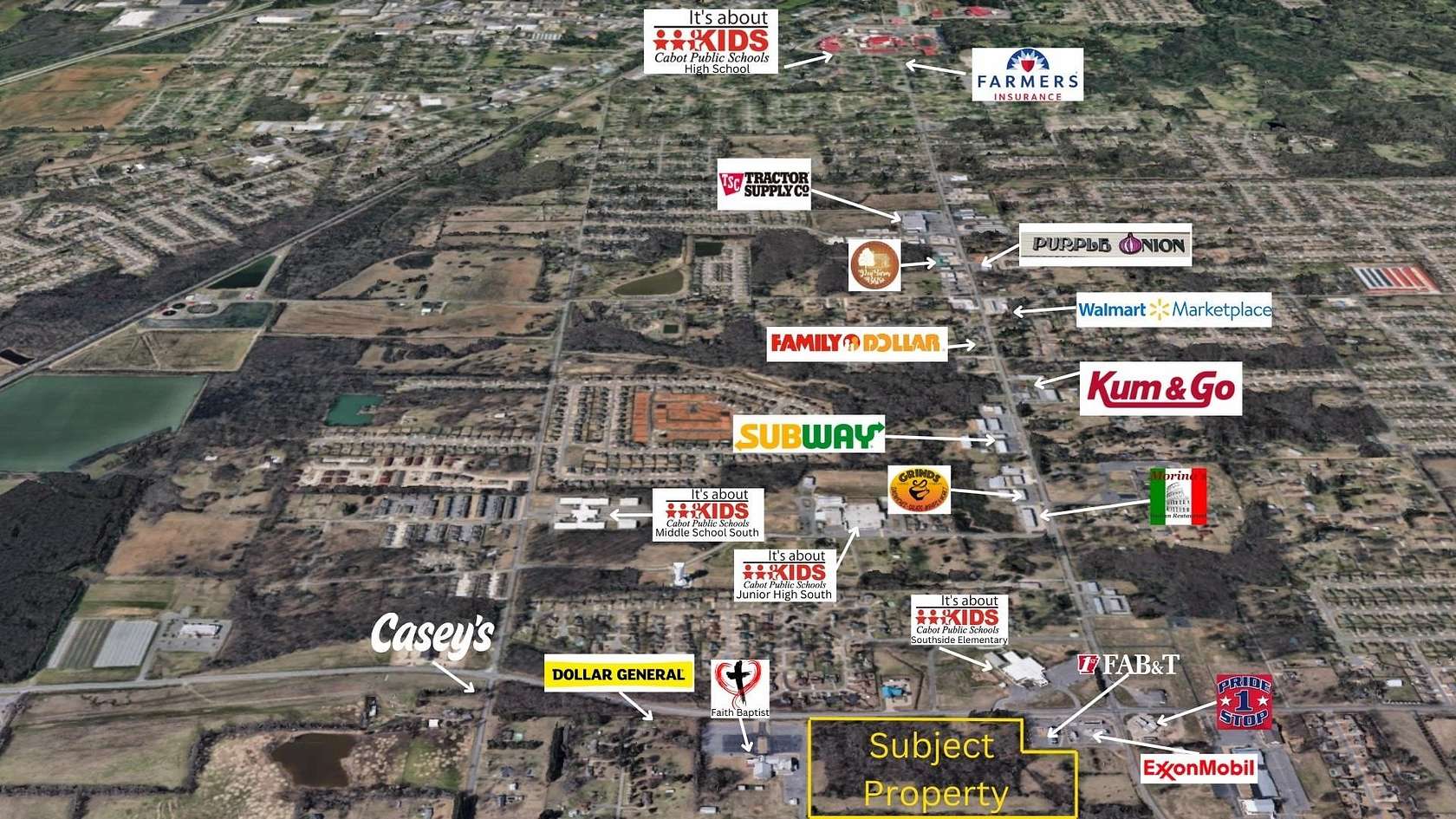 5 Acres of Commercial Land for Sale in Cabot, Arkansas