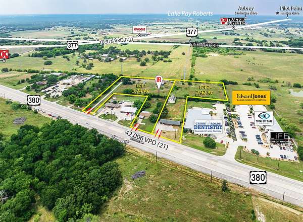 3.74 Acres of Commercial Land for Sale in Cross Roads, Texas