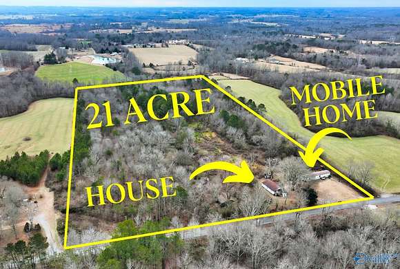 21 Acres of Land with Home for Sale in Pisgah, Alabama