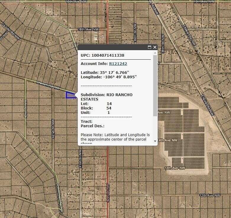 0.64 Acres of Land for Sale in Rio Rancho, New Mexico