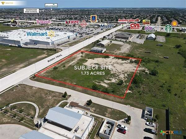 1.73 Acres of Commercial Land for Sale in Killeen, Texas