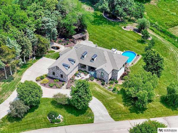 9.65 Acres of Land with Home for Sale in Roca, Nebraska