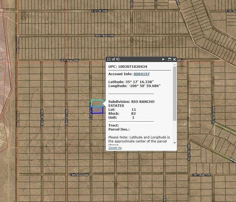 2 Acres of Land for Sale in Rio Rancho, New Mexico