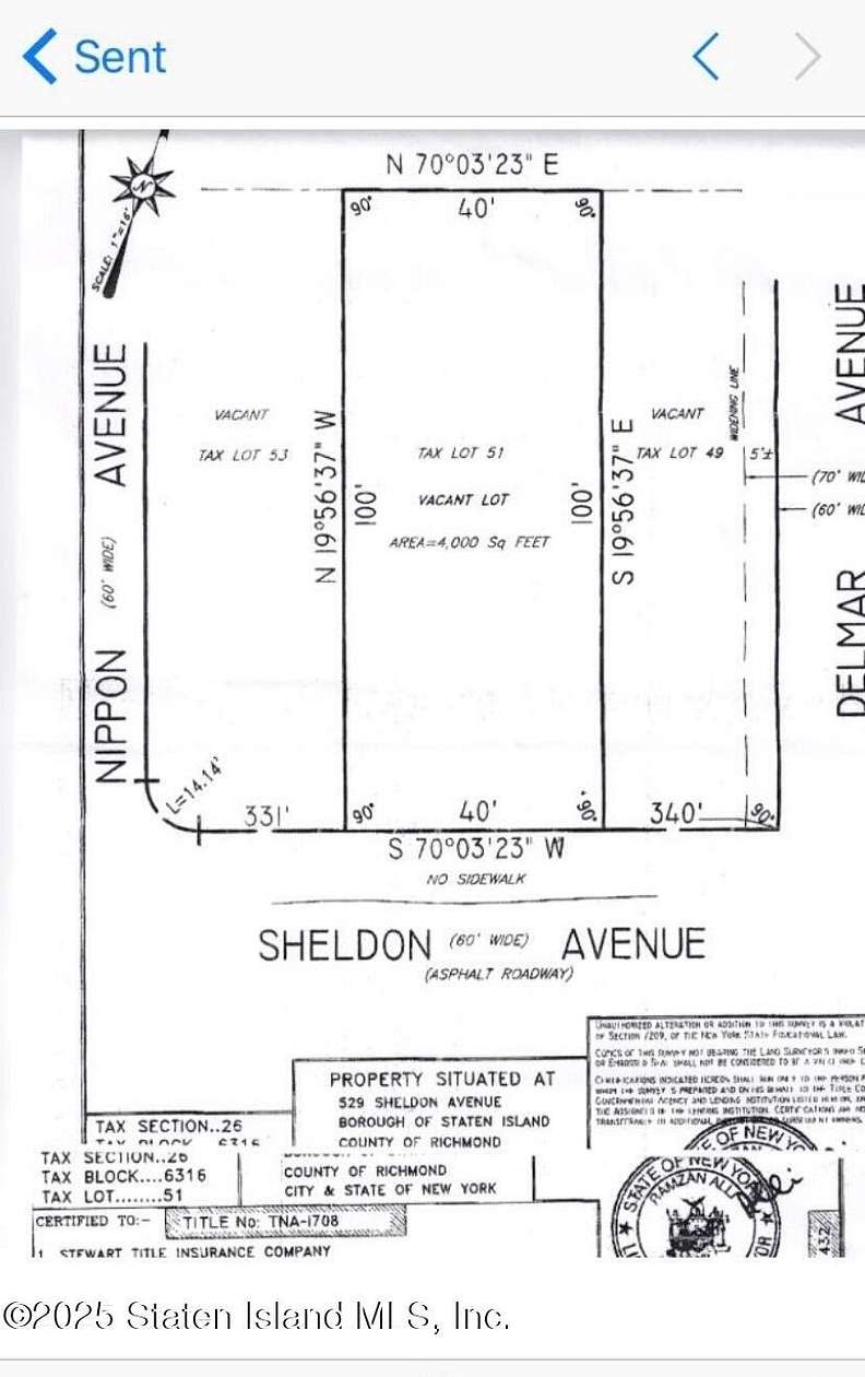 0.09 Acres of Residential Land for Sale in Staten Island, New York