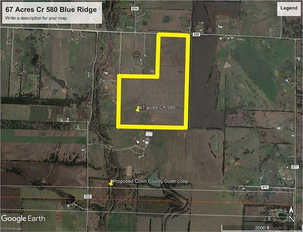 67.3 Acres of Agricultural & Residential Land for Sale in Blue Ridge, Texas