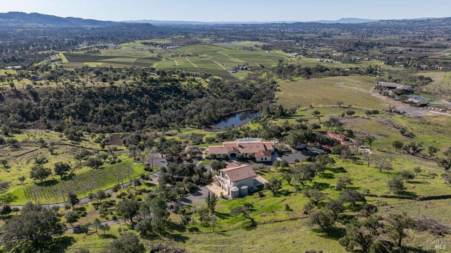39.2 Acres of Agricultural Land with Home for Sale in Napa, California