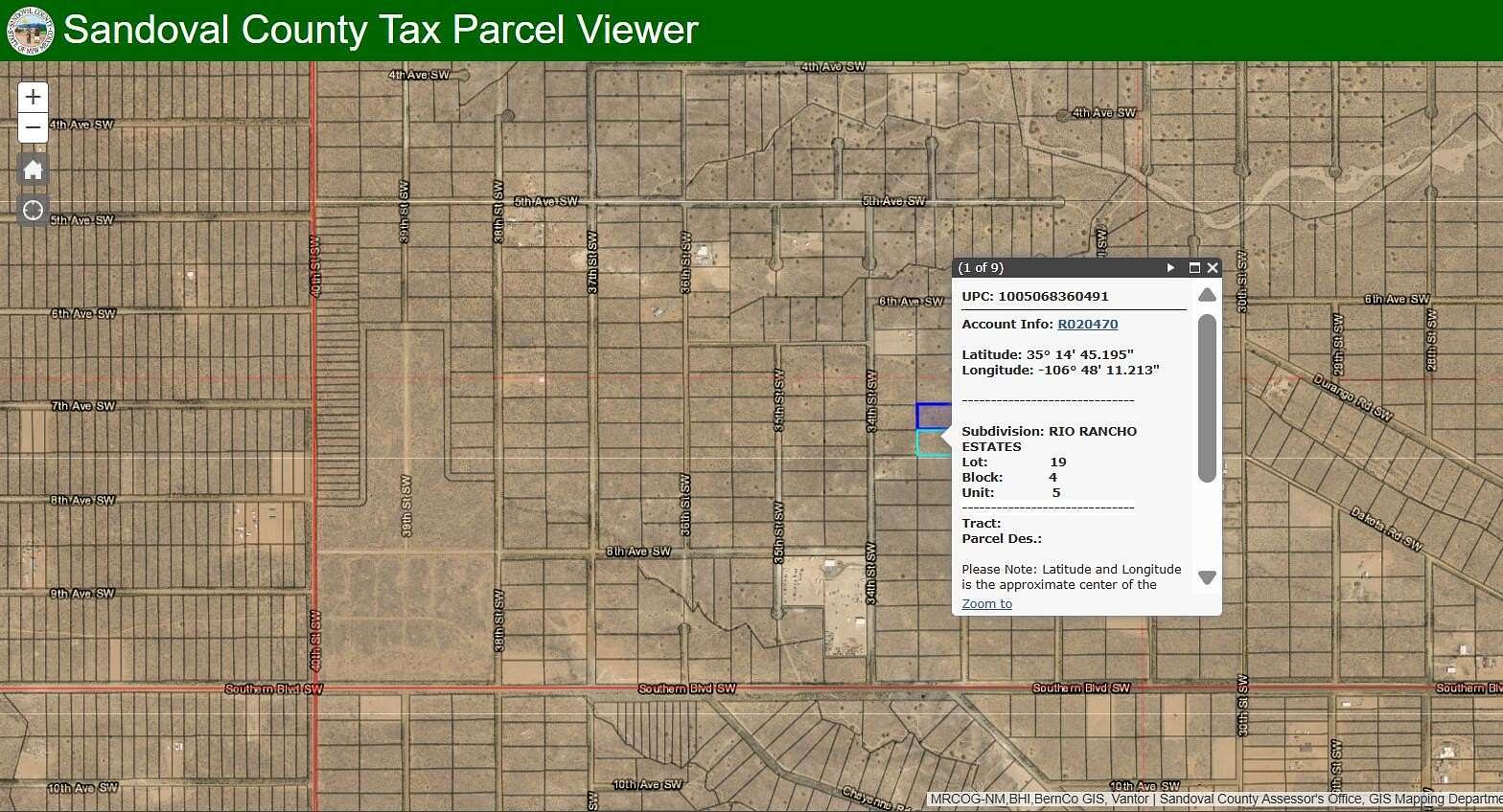4 Acres of Land for Sale in Rio Rancho, New Mexico