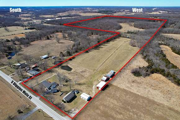 83.6 Acres of Agricultural Land with Home for Sale in Seymour, Missouri