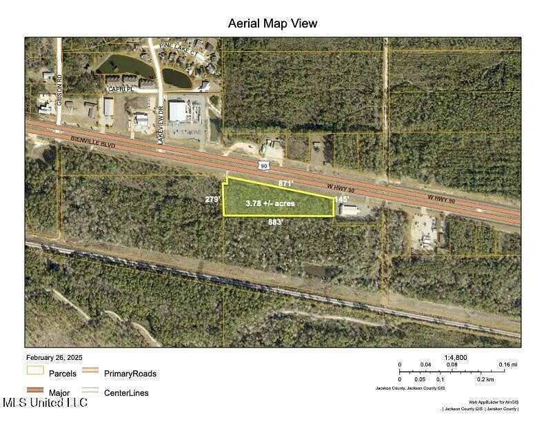 3.78 Acres of Commercial Land for Sale in Ocean Springs, Mississippi