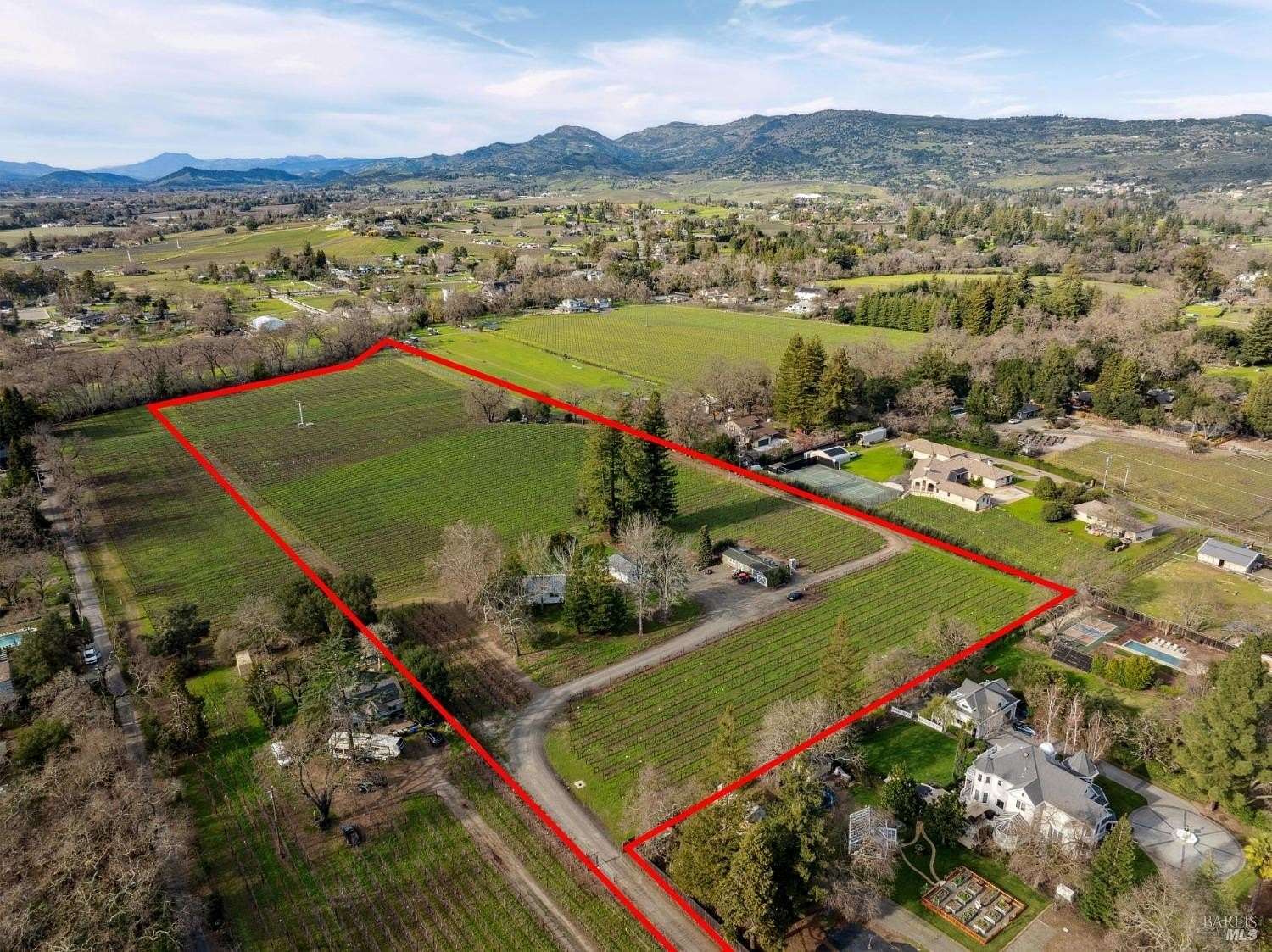 13.5 Acres of Land with Home for Sale in Napa, California