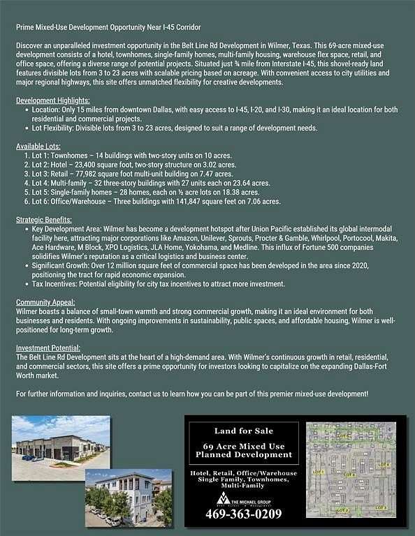 7.47 Acres of Mixed-Use Land for Sale in Wilmer, Texas