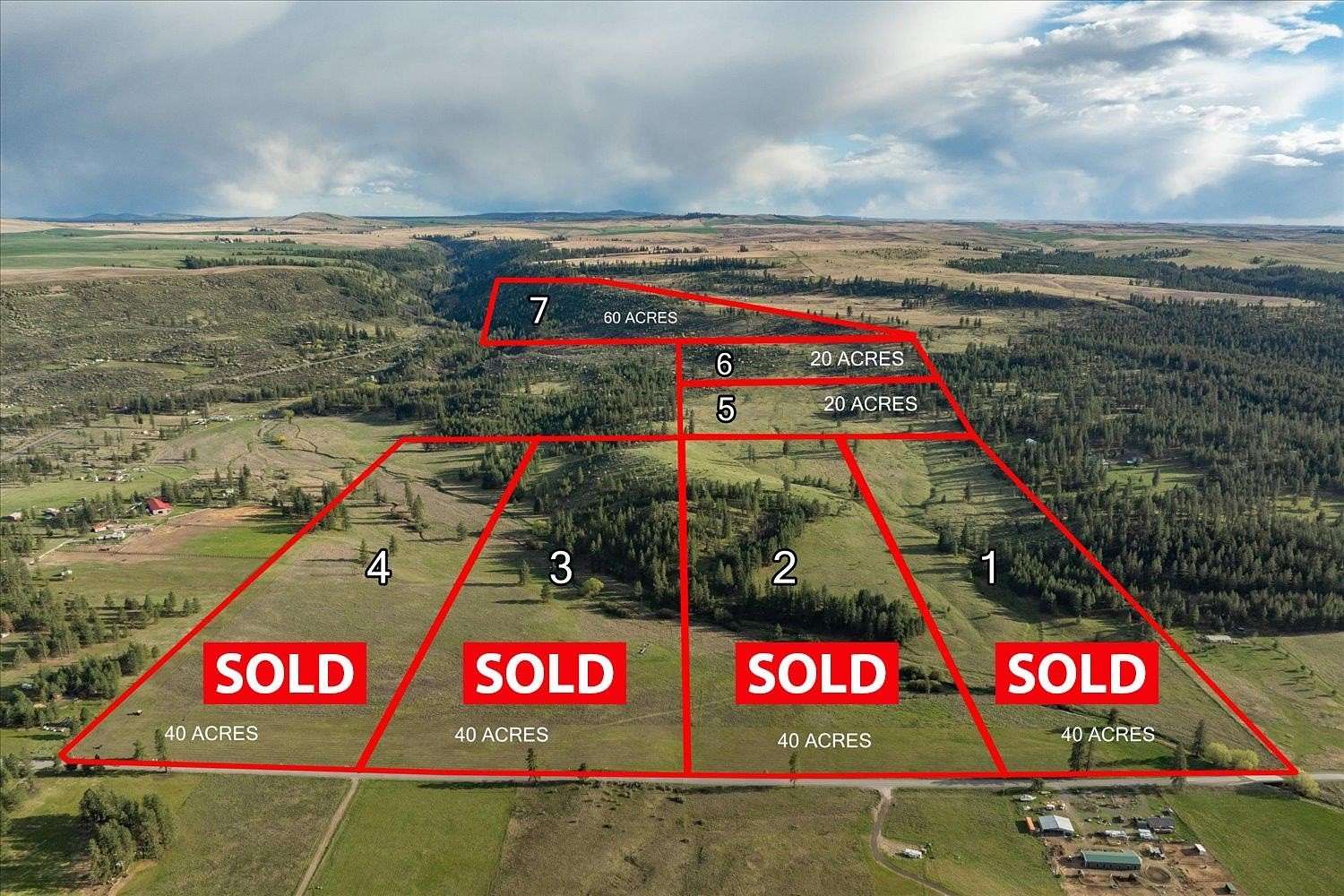 60 Acres of Land for Sale in Reardan, Washington