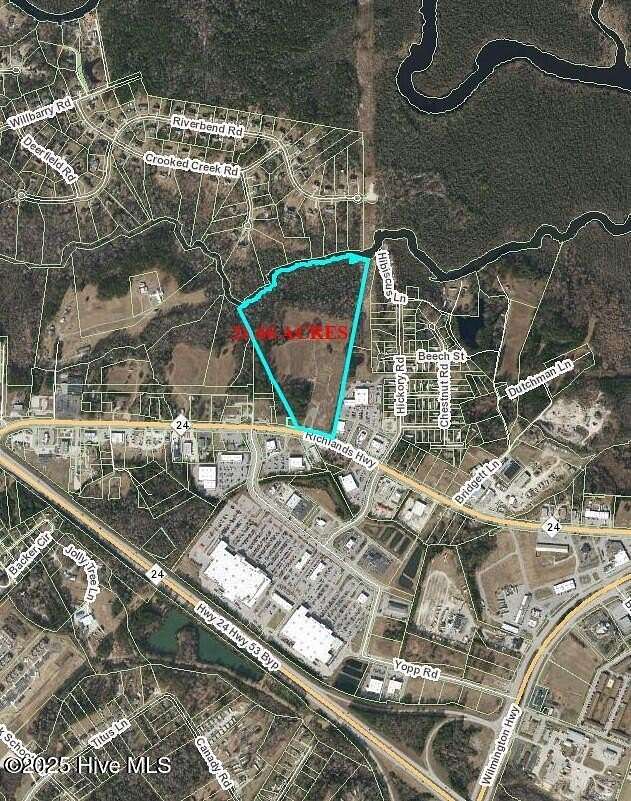 28.7 Acres of Commercial Land for Sale in Jacksonville, North Carolina