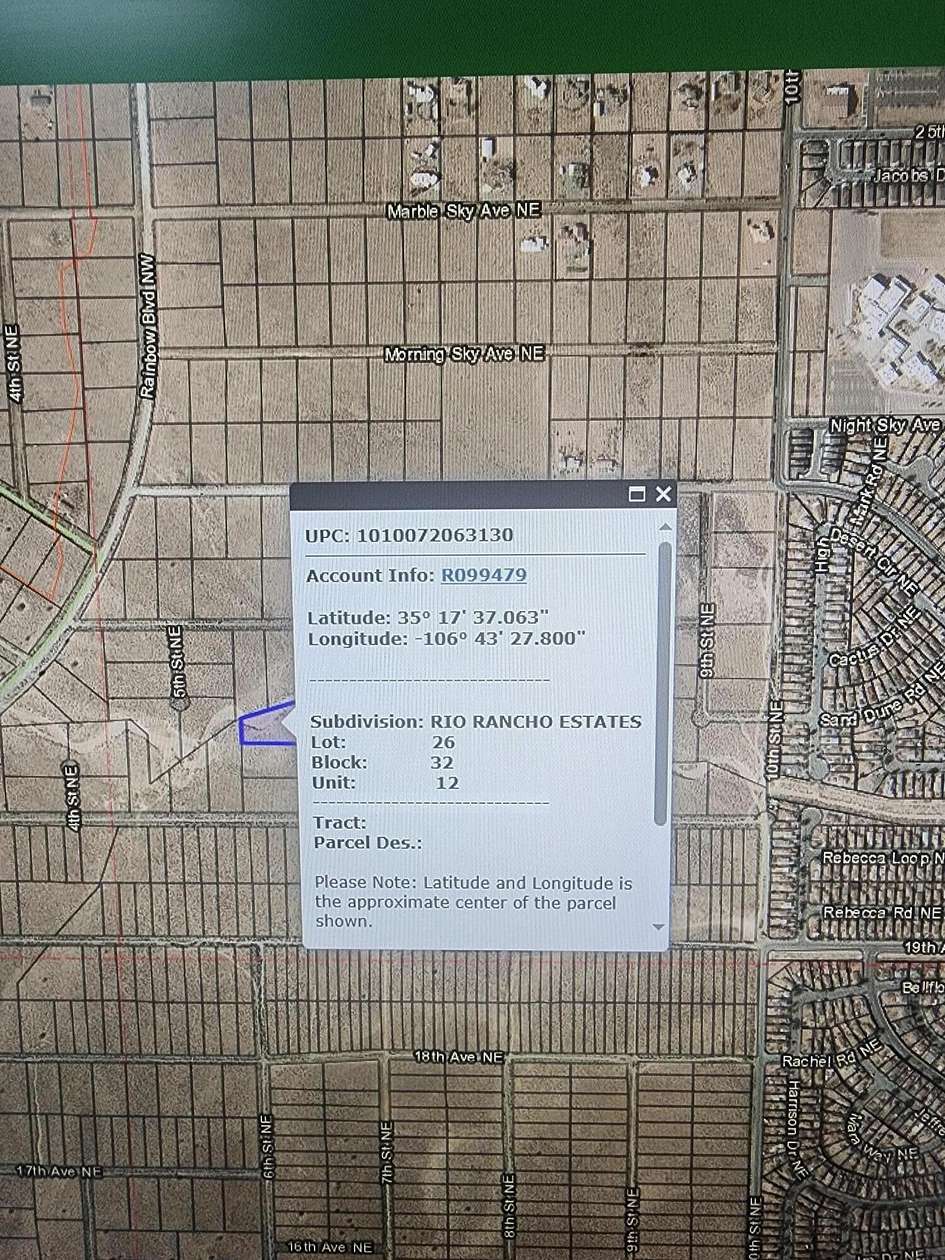 1.12 Acres of Residential Land for Sale in Rio Rancho, New Mexico