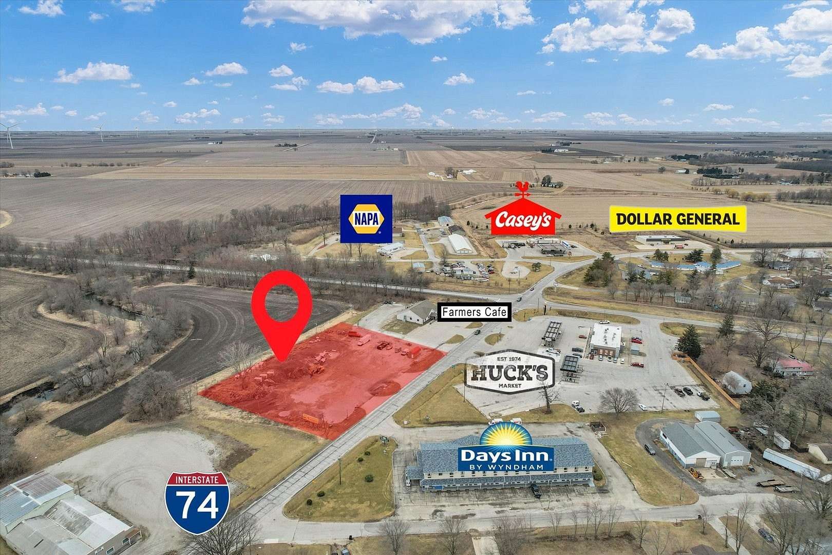 1.75 Acres of Commercial Land for Sale in Farmer City, Illinois