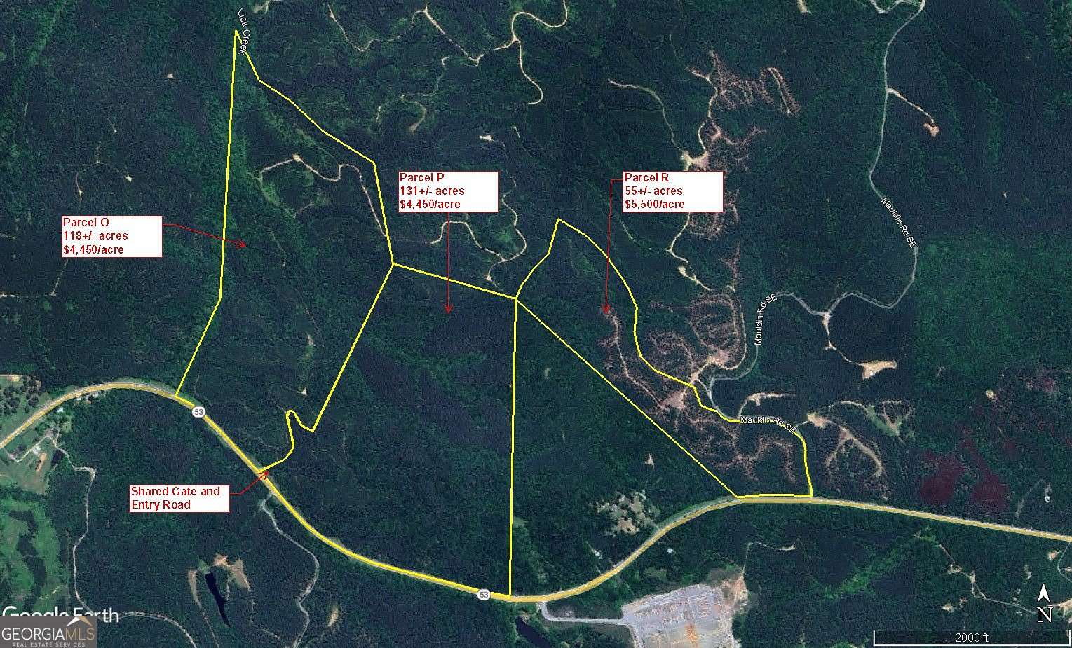 55 Acres of Recreational Land for Sale in Fairmount, Georgia