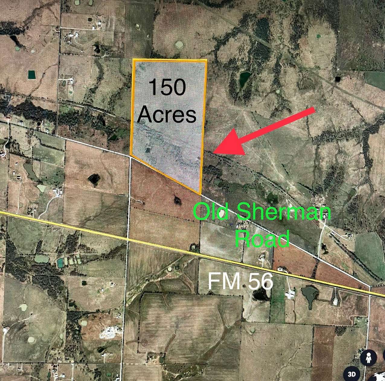150 Acres of Agricultural Land for Sale in Southmayd, Texas