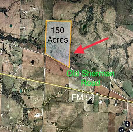 150 Acres of Agricultural Land for Sale in Southmayd, Texas