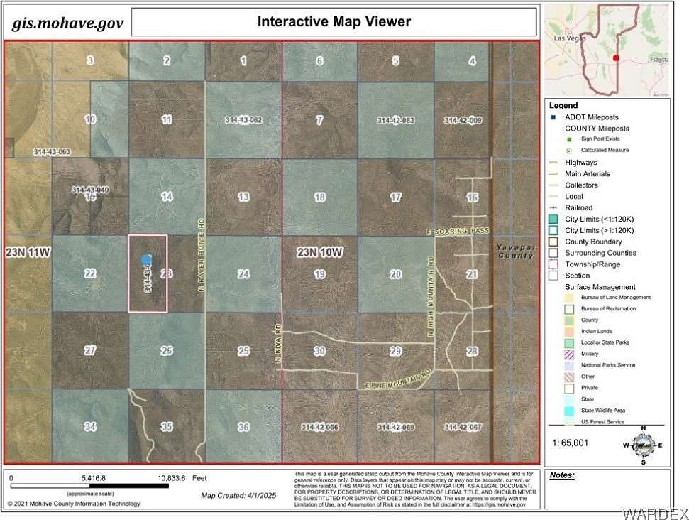 320 Acres of Land for Sale in Peach Springs, Arizona