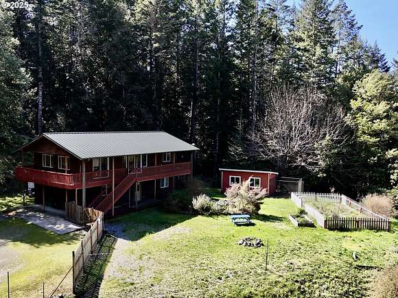 3.43 Acres of Residential Land with Home for Sale in Gold Beach, Oregon