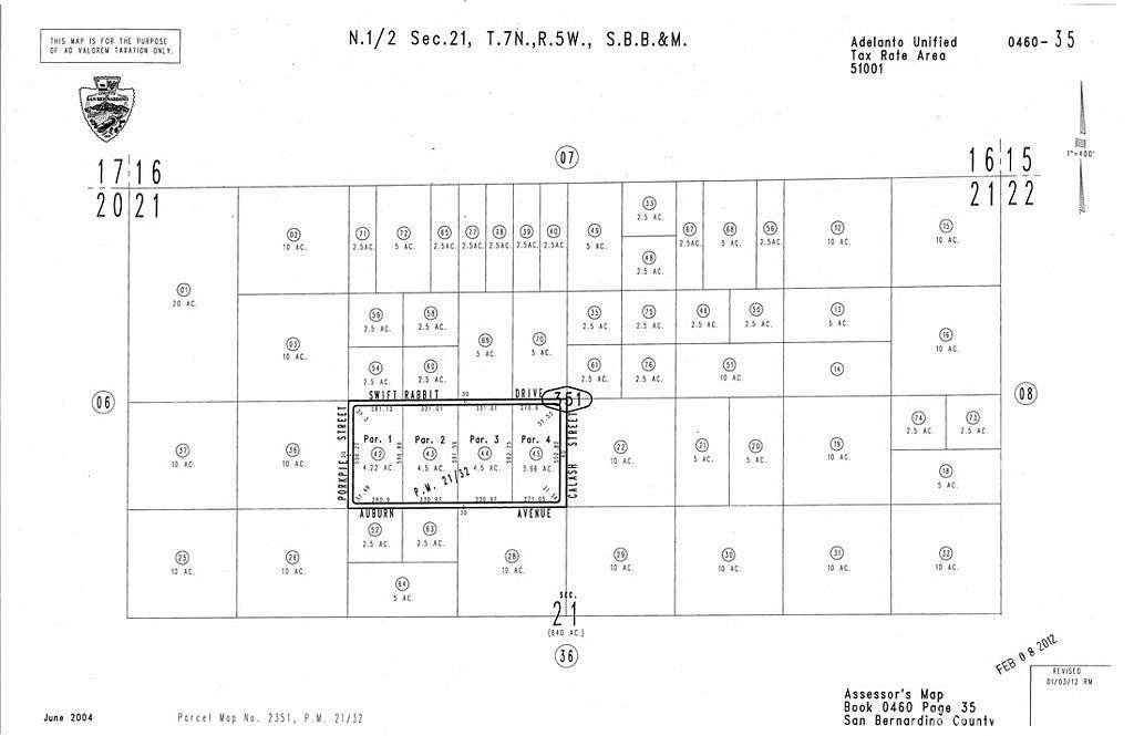 2.5 Acres of Residential Land for Sale in Adelanto, California