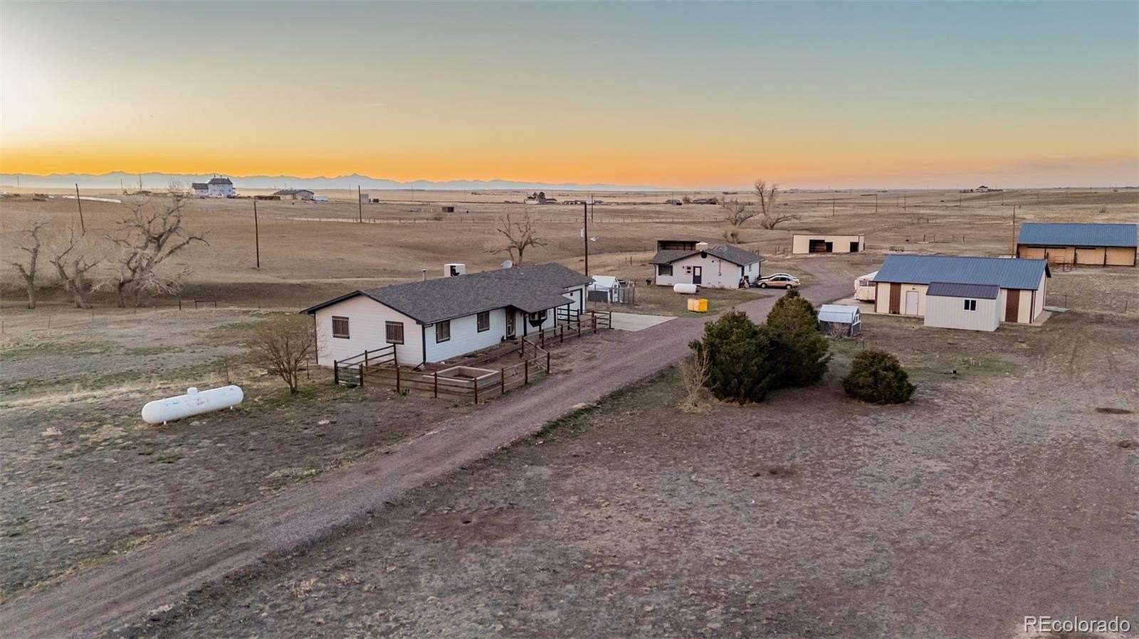 40.5 Acres of Agricultural Land with Home for Sale in Watkins, Colorado