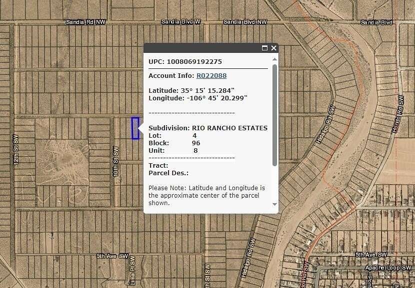 0.5 Acres of Land for Sale in Rio Rancho, New Mexico