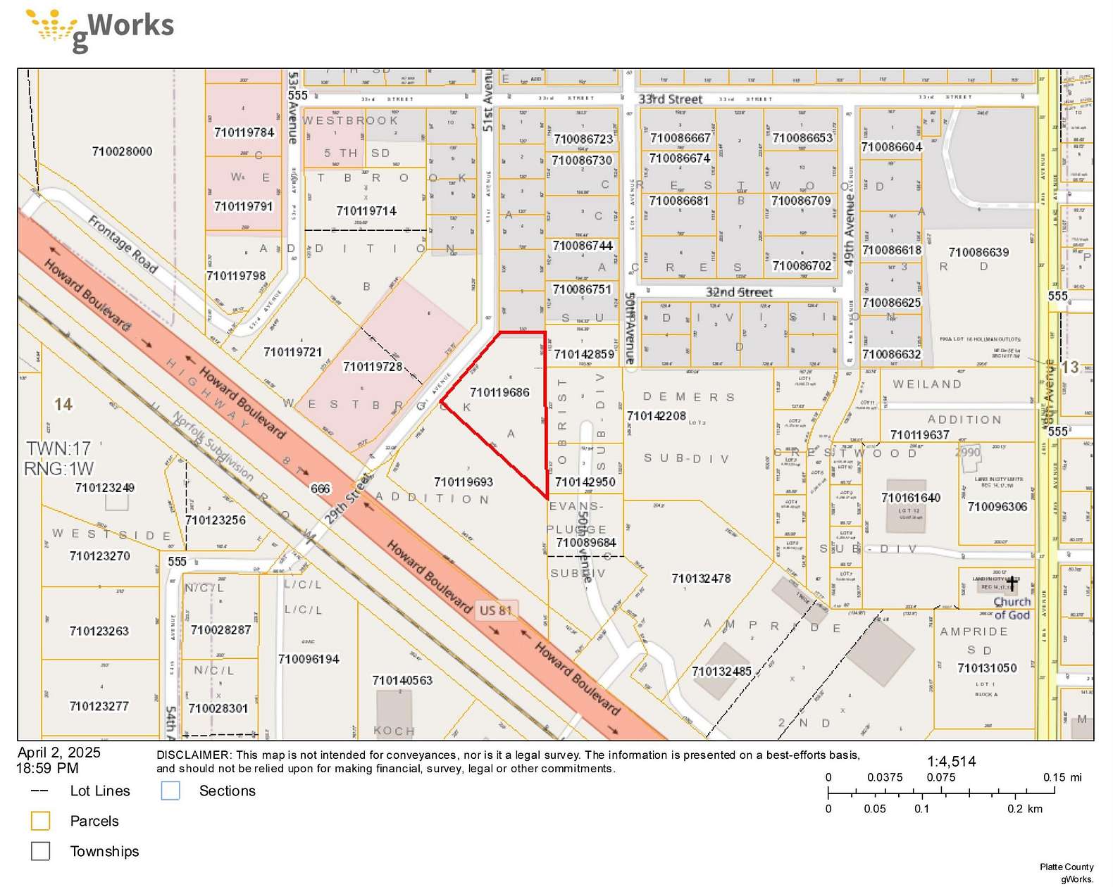 1.59 Acres of Commercial Land for Sale in Columbus, Nebraska