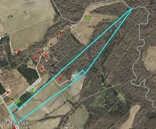 49 Acres of Land with Home for Sale in Maysville, North Carolina