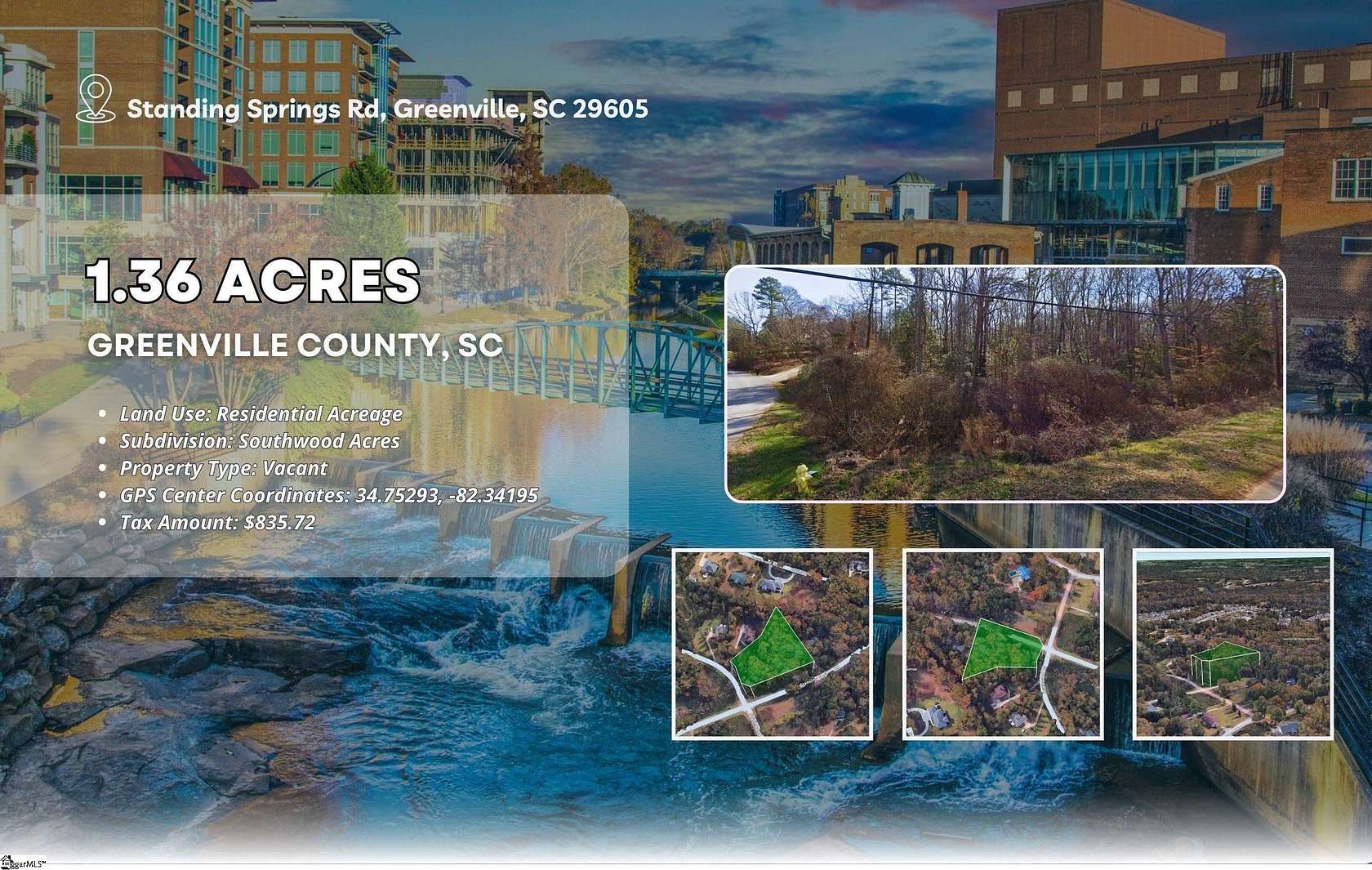 1.36 Acres of Residential Land for Sale in Greenville, South Carolina