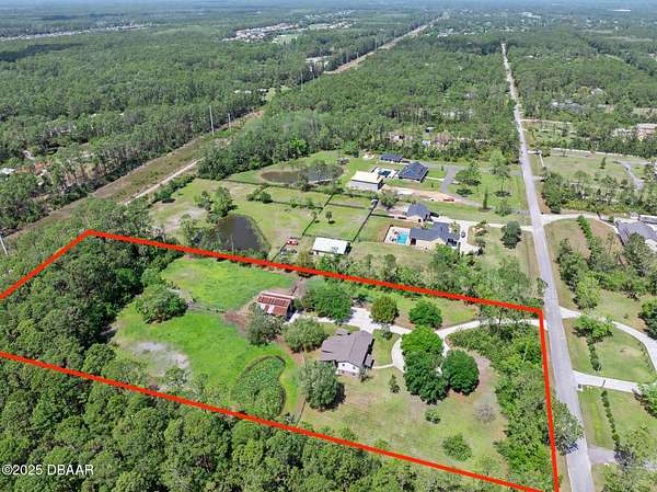 5 Acres of Land with Home for Sale in Ormond Beach, Florida