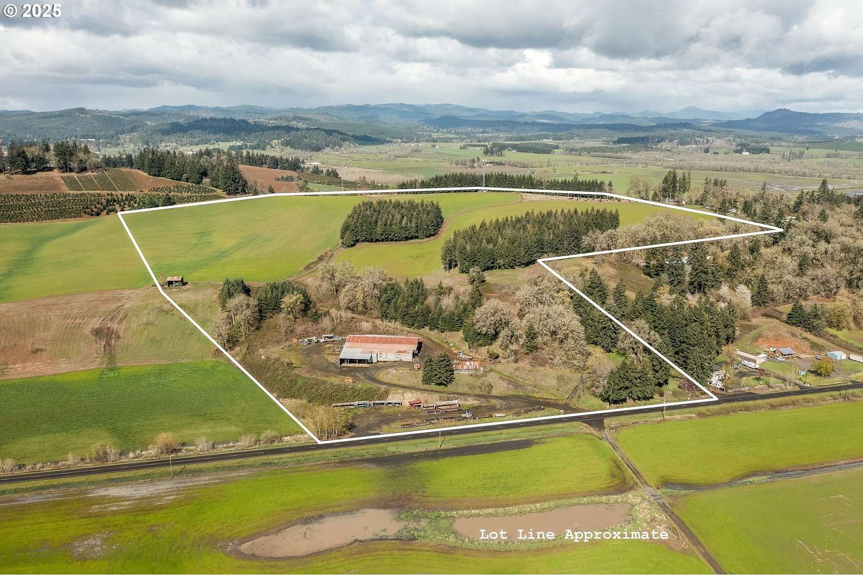 57.5 Acres of Agricultural Land with Home for Sale in Junction City, Oregon