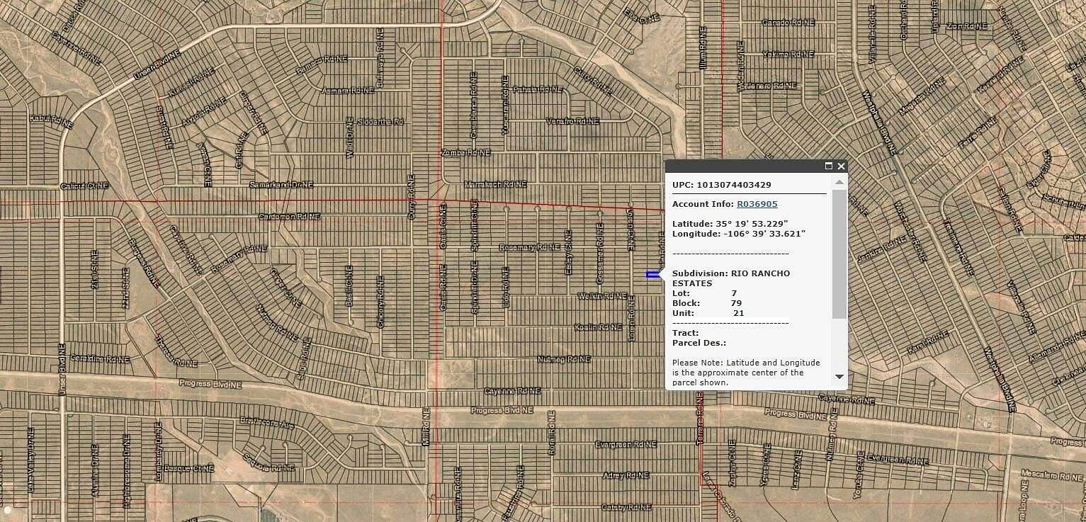 0.5 Acres of Land for Sale in Rio Rancho, New Mexico