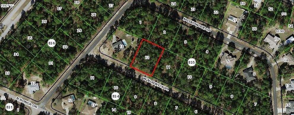 0.54 Acres of Residential Land for Sale in Citrus Springs, Florida